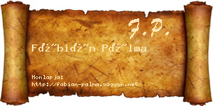Fábián Pálma névjegykártya
