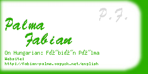 palma fabian business card